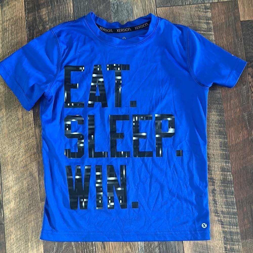Xersion Blue Short Sleeve Tee Vibrant Casual Style